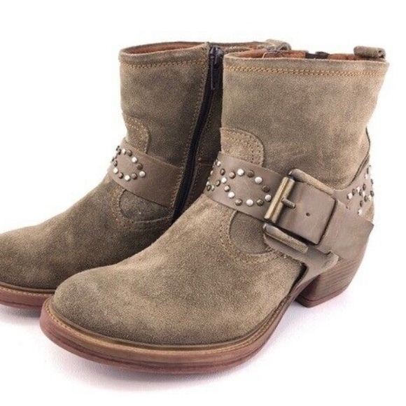 Josef Seibel Toni Studded Harness Suede Booties EU 40/10 - Picture 1 of 13